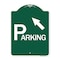 Signmission Parking W/ Arrow Pointing to Top Left, Green & White Aluminum Sign, 18" x 24", GW-1824-24517 A-DES-GW-1824-24517 - alternate 1